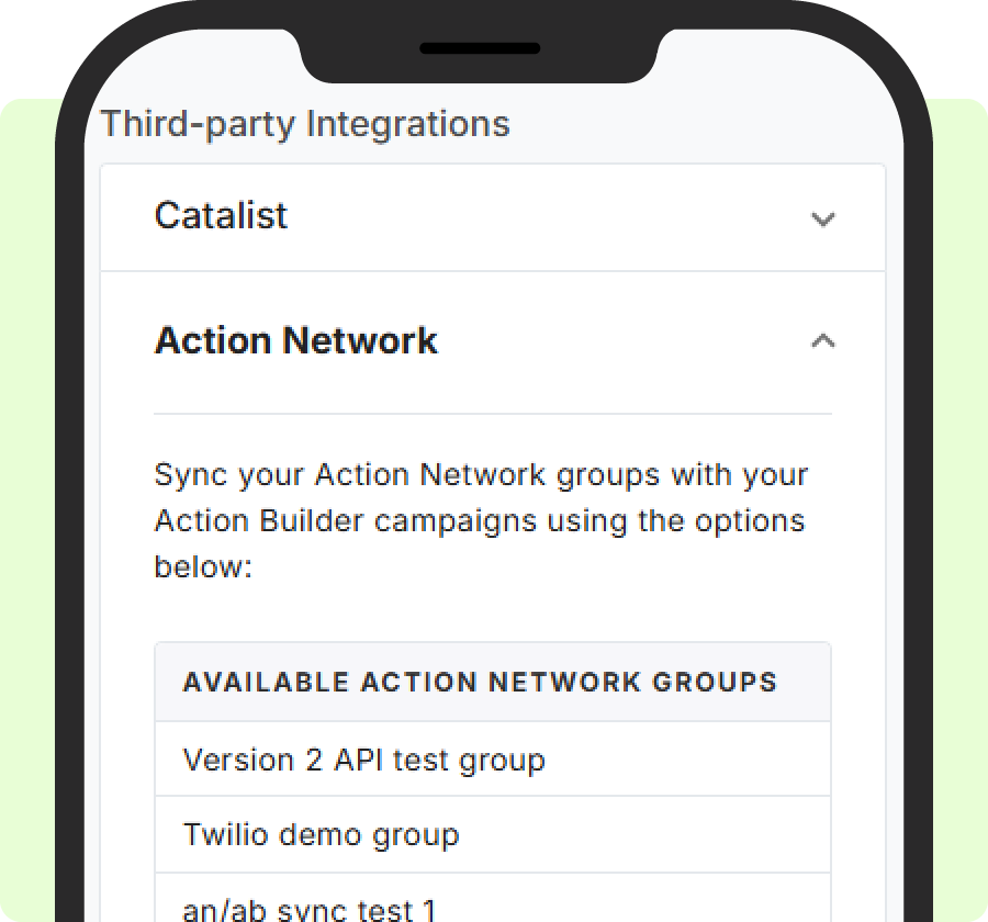 Action Network Integration within ActionBuilder