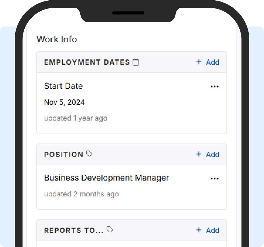 Custom Info for an entity within ActionBuilder