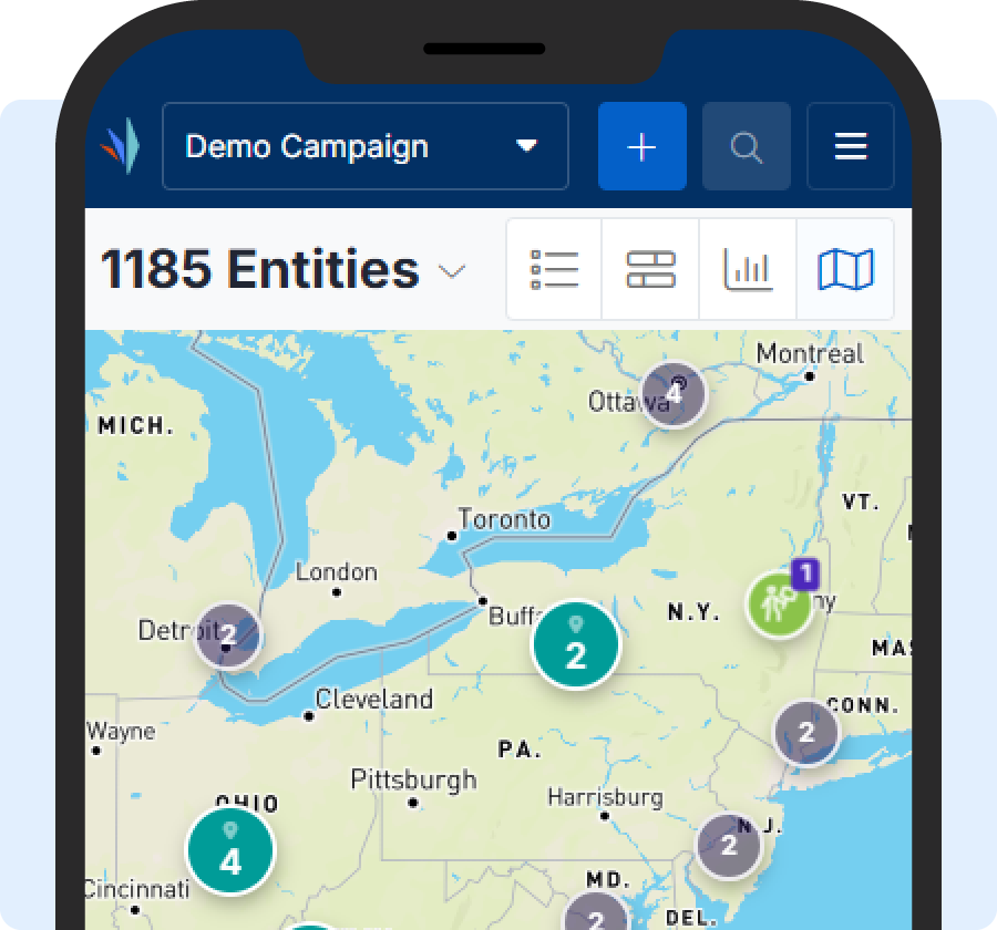 Wall Chart (Map View) within ActionBuilder